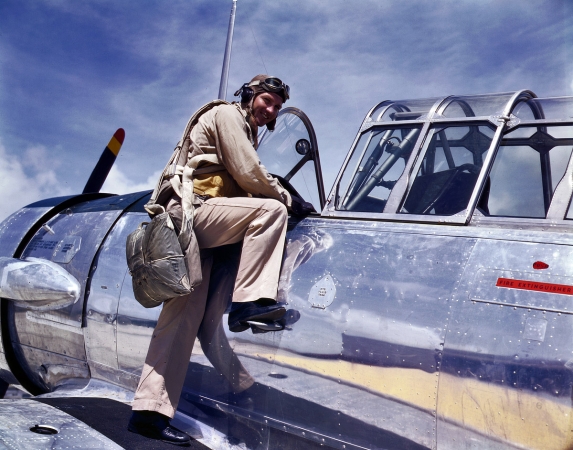 Photo showing: Cadet Deitz -- August 1942, at the Naval Air Base, Corpus Christi, Texas.