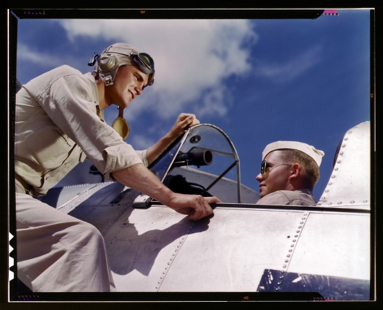 Photo showing: Plane Partners -- August 1942. Cadets at the Naval Air Base, Corpus Christi, Texas.
