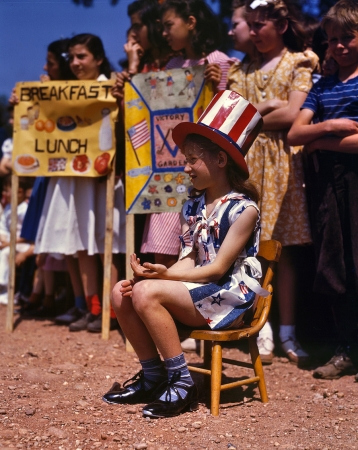 Photo showing: Miss Liberty -- May 1942. Emily Schwak, Queen of the May at the Beecher Street School in Southington, Connecticut.