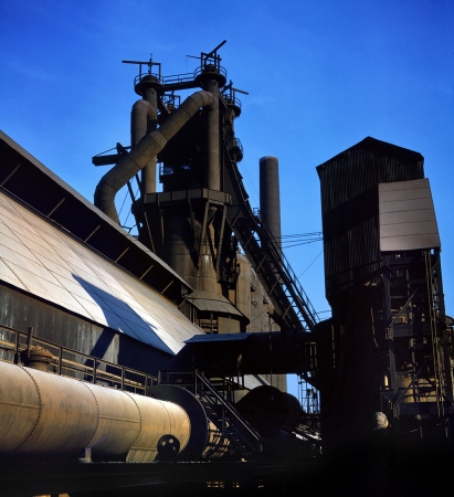 Photo showing: Blast Furnace: 1941 -- Blast furnace at Carnegie-Illinois steel mill at Etna, Pennsylvania.