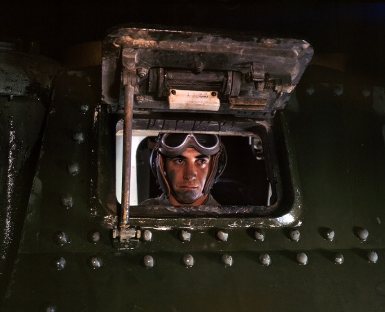 Photo showing: Killing Machine -- June 1942. Army tank driver at Fort Knox, Kentucky.