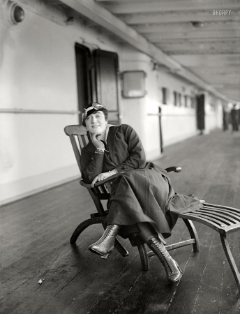 Photo showing: Sly Boots -- New York circa 1915. Mme. De Luza aboard ship.