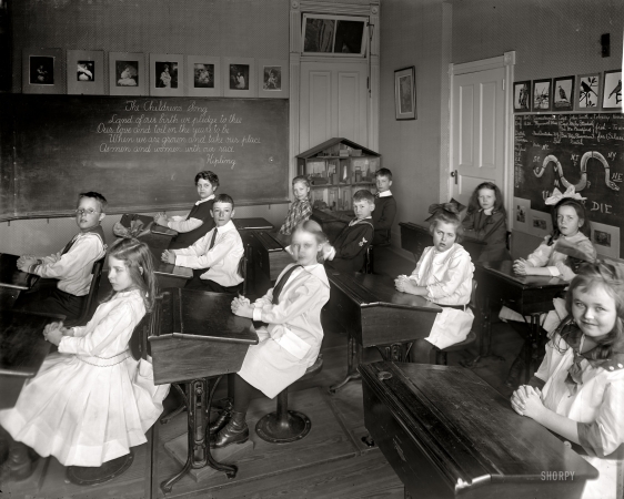 Photo showing: Well-Behaved Class -- Washington, D.C., circa 1910. Potomac School.