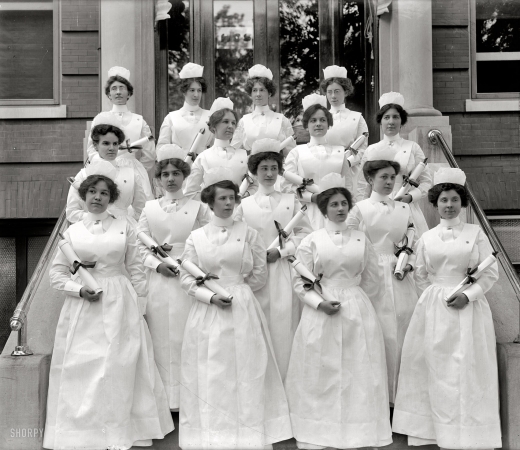 Photo showing: The New Nurses -- Georgetown University Hospital graduating nurses, Washington, D.C., circa 1914.