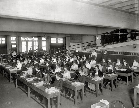 Photo showing: Tabulating Team -- Washington, D.C., circa 1920. Tabulating Machine Co.