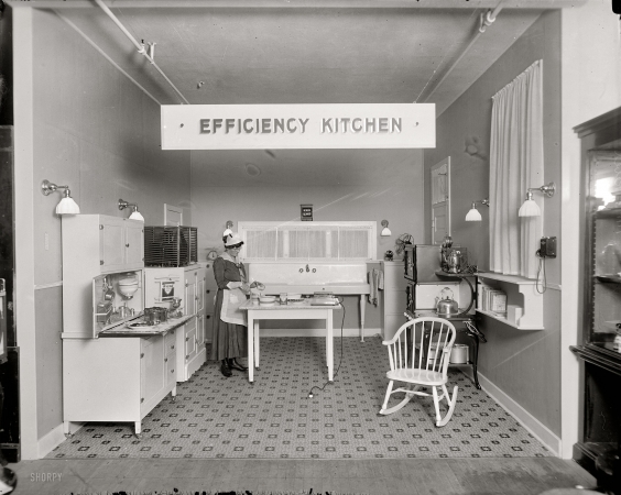 Photo showing: Efficiency Kitchen -- Washington, D.C., circa 1917. Woodward & Lothrop department store display.