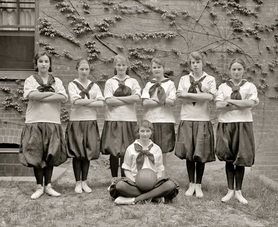Photo showing: Girls Basketball -- Washington, D.C., circa 1917. Friends School girls basketball team.