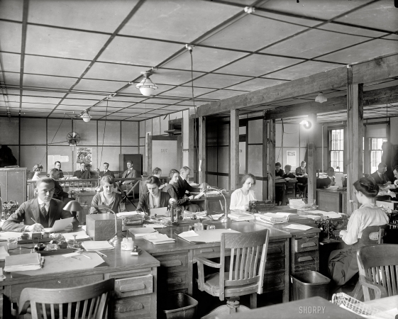 Photo showing: Office Work: 1919 -- U.S. Fuel Administration, Washington, D.C.