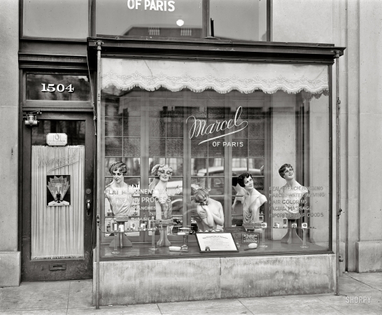 Photo showing: Marcel of Paris -- Washington, D.C., circa 1926. Marcel Beauty Shop, Connecticut Avenue.