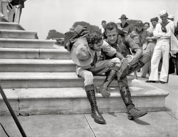 Photo showing: These Boots -- Boy Scout Jamboree, Washington, D.C. June 16, 1937.