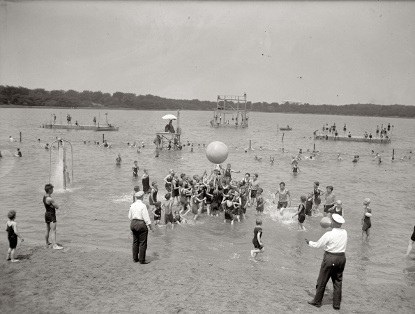 Photo showing: Having a Ball -- Washington, D.C. July 10, 1924. Pushball at Tidal Basin.