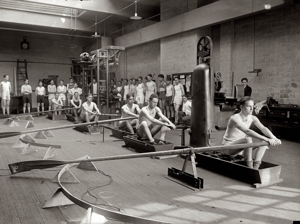 Photo showing: The How-To Crew -- Central High School rowing class. Washington, D.C. March 25, 1925.
