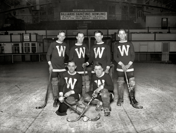 Photo showing: Arcade Hockey Club -- January 22, 1926. Washington, D.C. Arcade Roller Hockey Club.