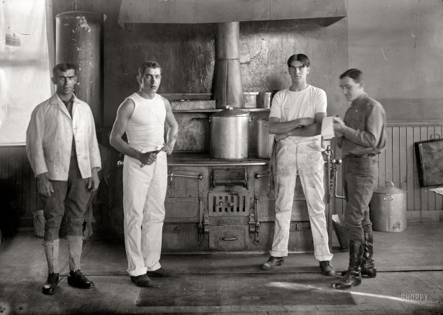 Photo showing: No Soup for You -- Circa 1915. Washington, D.C., or vicinity. Army cooks.