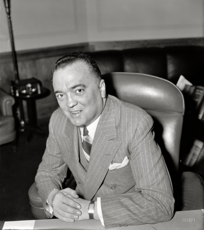 Photo showing: J. Edgar Hoover -- The F.B.I. Director in  Washington, D.C., April 5, 1940. 