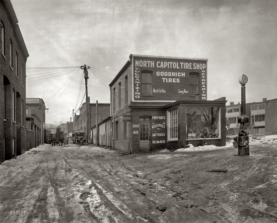 Photo showing: Free Air -- Washington, D.C., circa 1920. North Capitol Tire Shop.