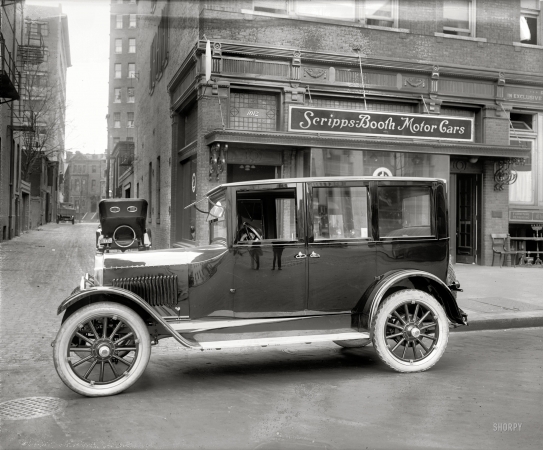 Photo showing: Shiny Scripps-Booth -- Washington, D.C, 1921. Scripps-Booth Sales Co., 14th Street N.W.