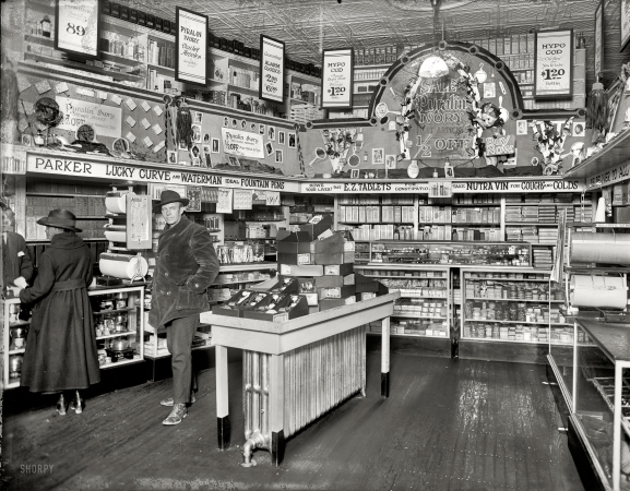 Photo showing: Drug Store Sale -- People's Drug Store, 7th and K (Opposite Goldenberg's), Washington, D.C. 1921 or 1922.