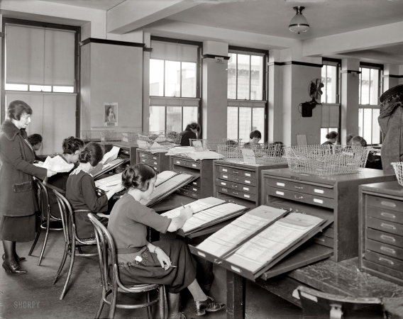 Photo showing: Information Systems: 1921 -- Washington, D.C. An installation of the Acme Card System.