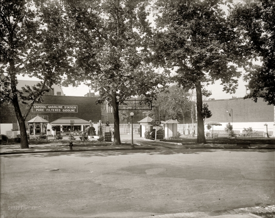 Photo showing: Capitol Gas -- Washington, D.C., circa 1922. Capitol gas station, First Street and Maryland Ave. S.W.