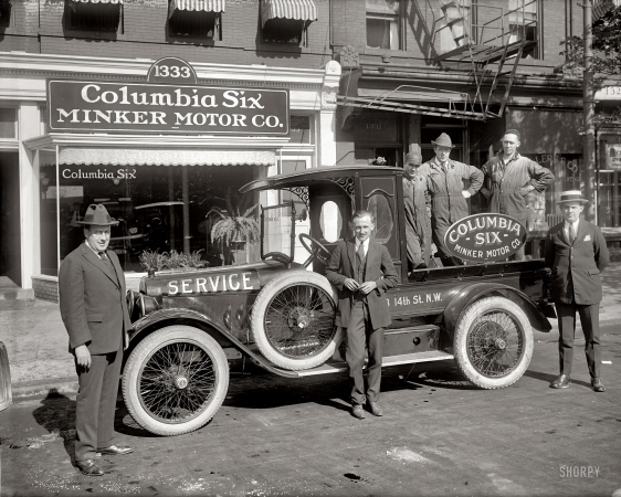 Photo showing: Minker Motor Co. -- Washington, D.C., circa 1922. Minker Motor Co., 14th Street N.W.