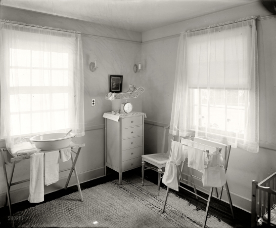 Photo showing: The Nursery -- Circa 1920. Nursery. National Photo Company glass negative. 