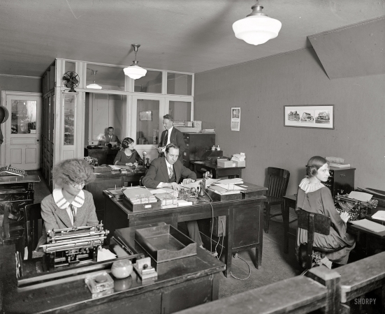 Photo showing: Office Fixtures -- Washington, D.C. October 1923. Allied Asphalt Products Co.