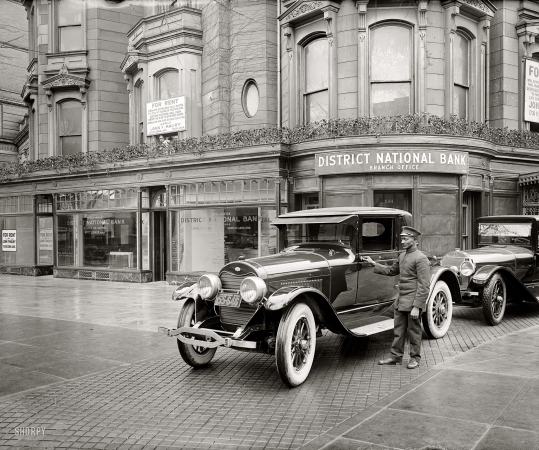 Photo showing: Drive-By Banking -- District National Bank, Dupont branch, Washington, D.C., circa 1924.