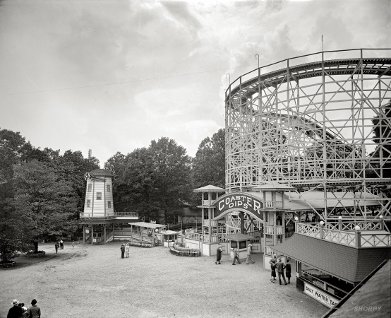 Photo showing: Coaster Dips: 1928 -- Roller coaster at the Glen Echo amusement park in Montgomery County, Maryland.