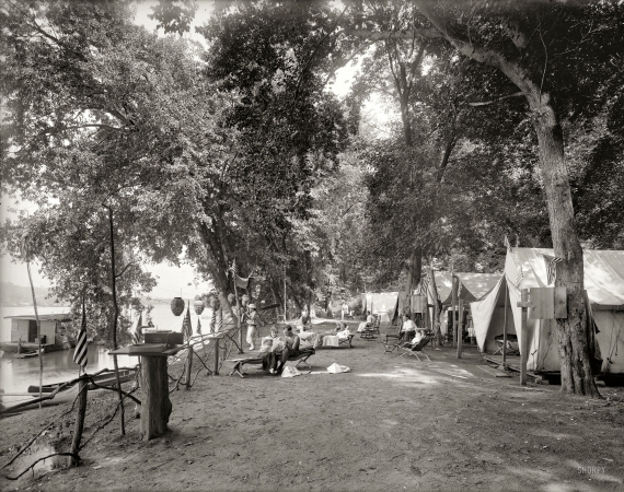 Photo showing: Klassy Kamp -- Washington, D.C. (vicinity), 1914. Summer camps on the Potomac. Klassy Kamp.