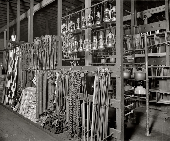 Photo showing: Equipment Central: 1922 -- Chesapeake & Potomac Telephone Co. maintenance shed, Washington, D.C.