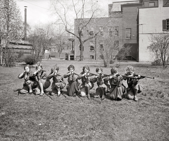 Photo showing: Girls With Guns -- Girls' rifle team, University of Maryland, 1925.