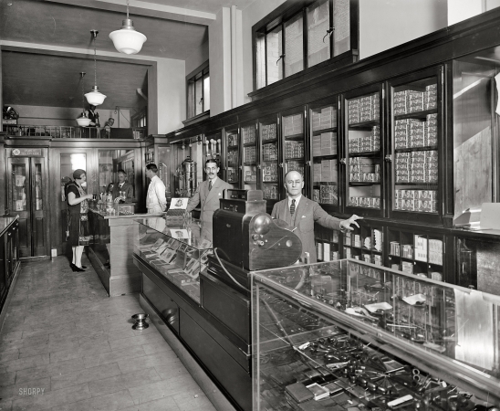 Photo showing: Sodas and Cigars -- Washington, D.C., 1926. Offterdinger cigar store and soda fountain.