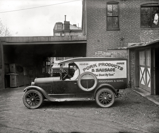 Photo showing: Meat Wagon -- Washington, D.C. Krogmann & Sons truck, 1926.