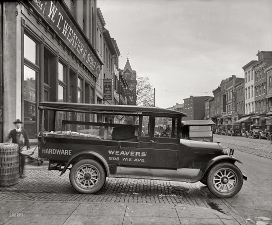 Photo showing: Weaver Hardware -- Washington, D.C., 1926. Semmes Motor Co. -- Weaver truck.