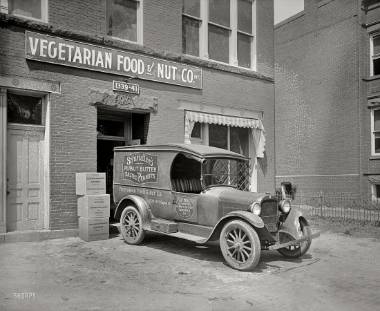Photo showing: Vegetarian Nut -- Washington, D.C., 1926. Semmes Motor Co. -- Schindler's truck.