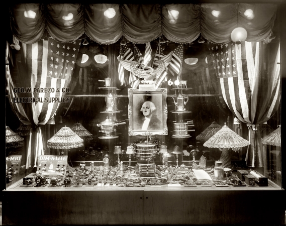 Photo showing: Electric George -- George Parezo Electric Shop, 808 Ninth Street N.W., Washington, D.C., circa 1916.