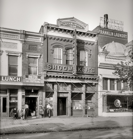 Photo showing: Shoomakers Saloon -- Washington, D.C. circa 1917. 1311 E Street N.W.
