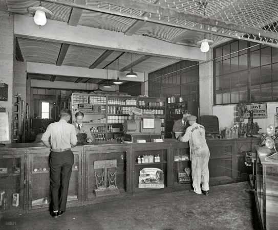 Photo showing: Parts Dept. -- Semmes Motor Company, Washington, D.C. circa 1925.