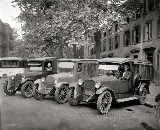 Photo showing: Treasury Dodge -- A trio of Dodge trucks belonging to the Treasury Department in Washington, 1927.