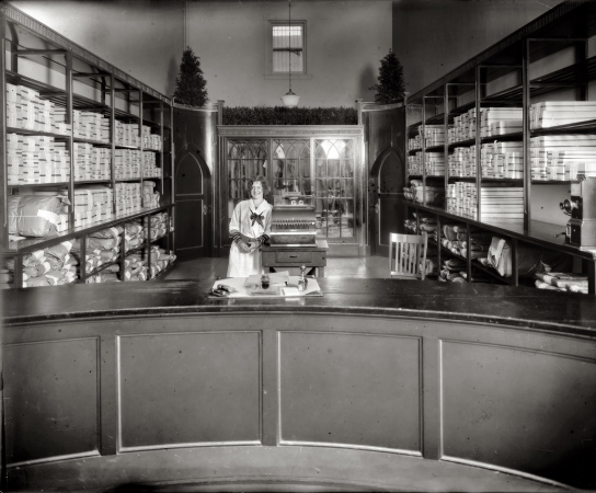 Photo showing: Laundry Lass -- Miss Spahr of the Elite Laundry, 5616 Connecticut Ave. N.W., circa Christmas 1924.