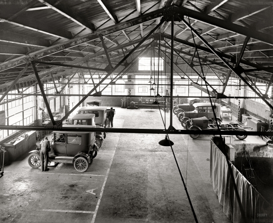 Photo showing: In the Shop: 1928 -- Hendrick Motor Co. garage, Takoma Park, Maryland.
