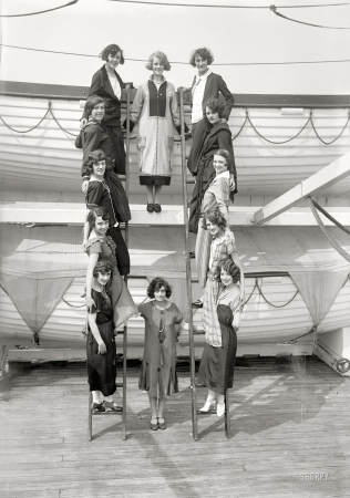 Photo showing: The Dancing Dozen -- New York circa 1925. Tiller girls.