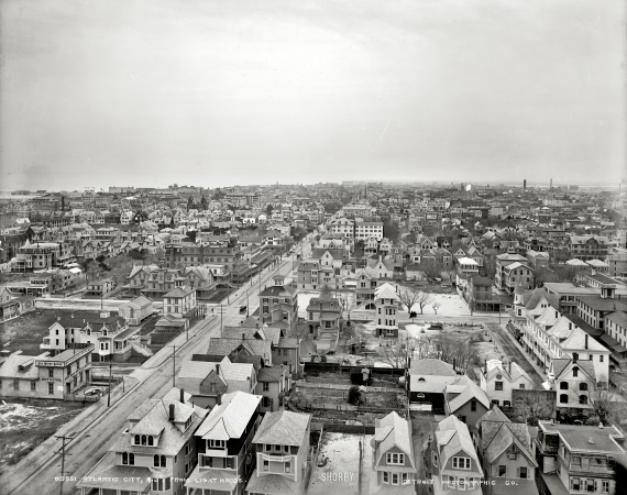 Photo showing: Atlantic City Behind the Boardwalk -- Atlantic City from lighthouse, circa 1900.