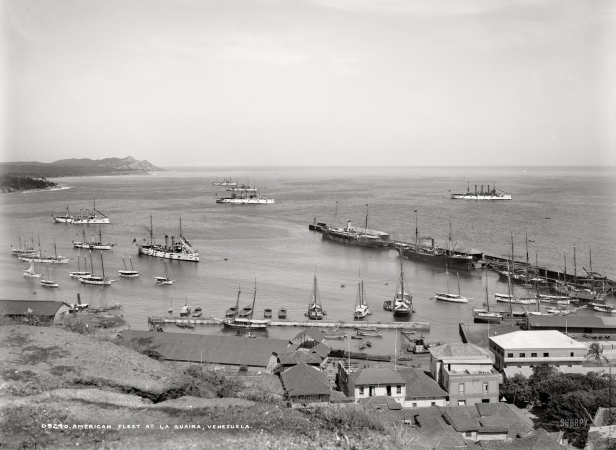 Photo showing: Gunboat Diplomacy -- Venezuela circa 1900-1905. American fleet at La Guaira.