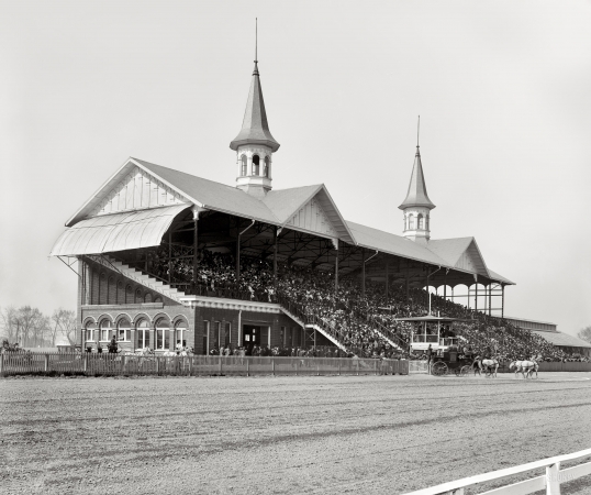 Photo showing: Churchill Downs -- Derby Day at the Kentucky racetrack, April 29, 1901.