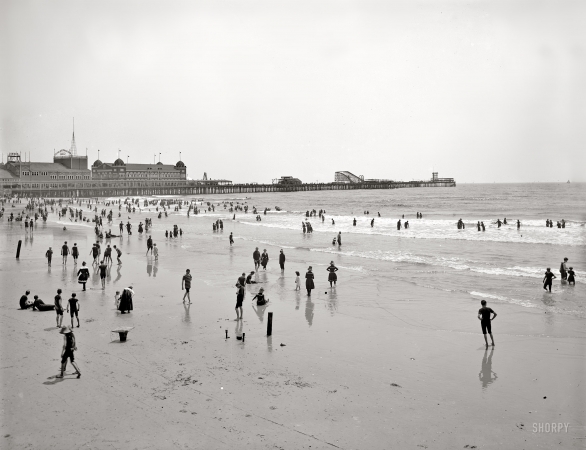 Photo showing: On the Beach -- Atlantic City circa 1906.