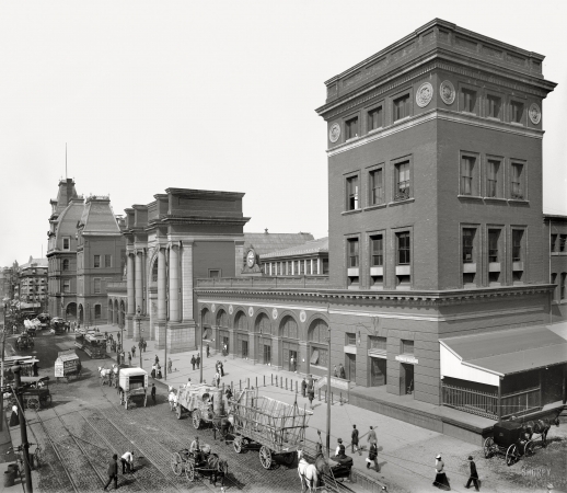 Photo showing: North Terminal Station -- Boston circa 1899.