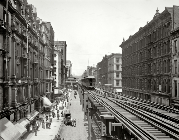 Photo showing: Wabash Avenue L -- Chicago, September 1, 1900.