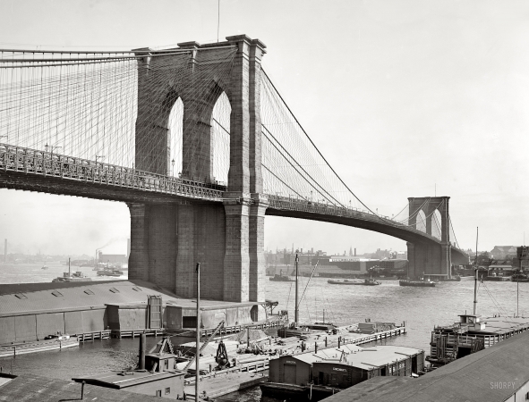 Photo showing: Brooklyn Bridge: 1900 -- New York circa 1900.